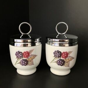Royal Worcester Vintage Evesham Egg Coddler Duo